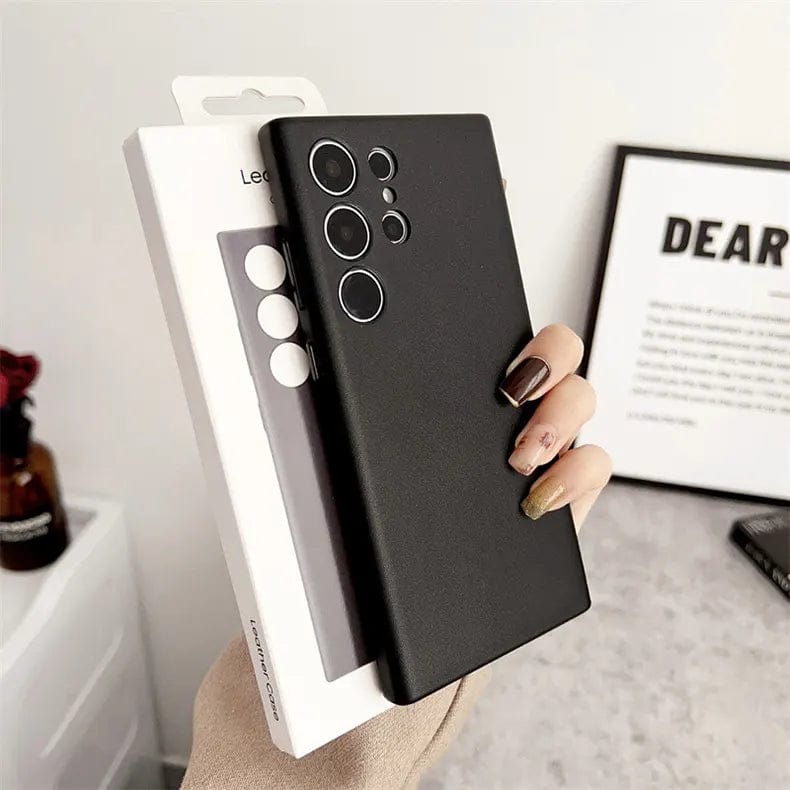 PU Leather hard Case for Samsung S24 Ultra Samsung S24 Ultra Black PU Leather hard Case for Samsung S24 Ultra Samsung S24 Ultra Black